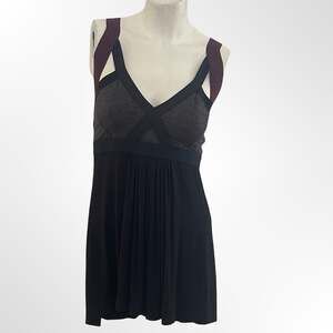VPL Convexity Breaker Sleeveless Dress in Black with Charcoal